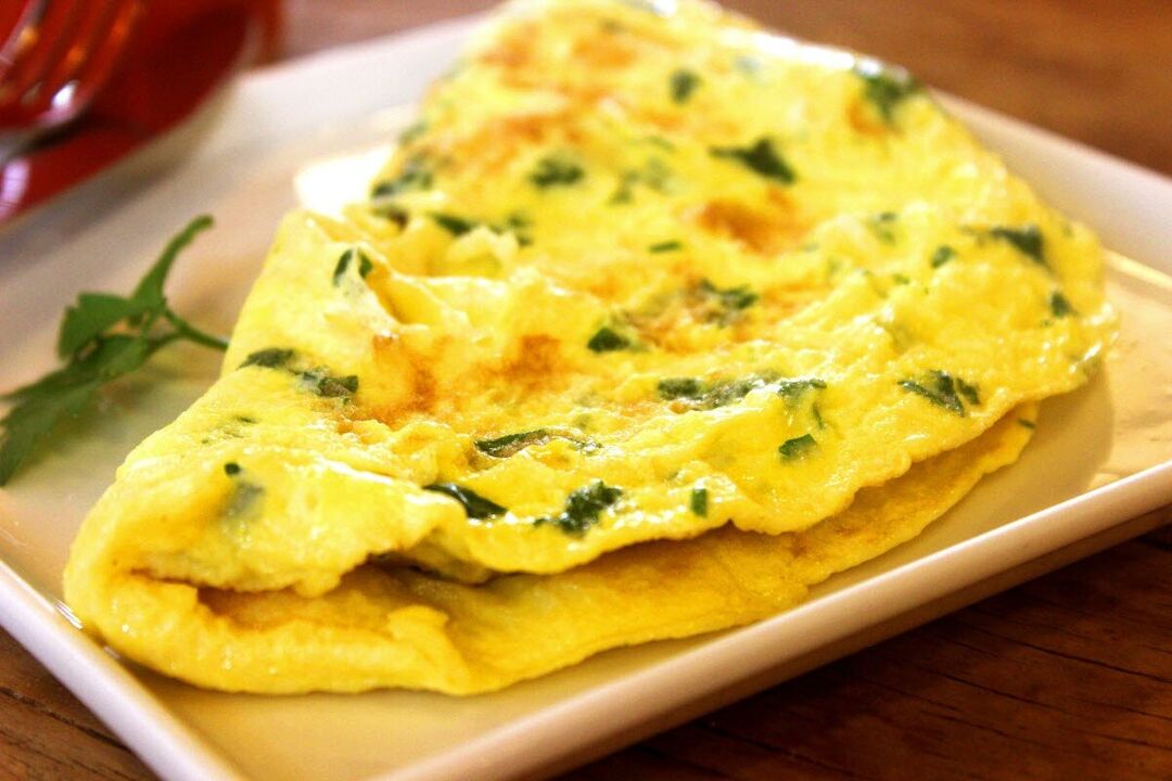Omelette is a dietary egg dish that is approved for patients with pancreatitis